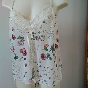 Cerie floral print cami/panty set  NWOT